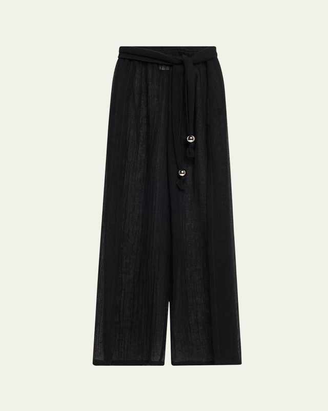 Wide-Leg Pants with Open Sides